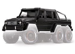 Traxxas Body, Mercedes-Benz G 63, complete (Gloss Black Metallic) (includes grille, side mirrors, do