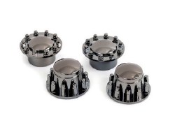 Center Caps, 2.2" TRX-6 Big Rig Wheels, Black Chrome (Front (2), Rear (2))