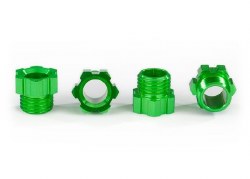 Stub axle nut, aluminum (green-anodized) (4)