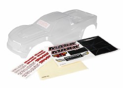 Traxxas Body, Maxx, heavy duty (clear, untrimmed, requires painting)/ window masks/ decal sheet