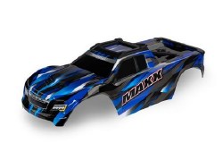 Traxxas Body, Maxx V2, blue (painted, decals applied) (fits Maxx V2 with extended chassis (352mm whe