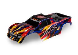 Traxxas Body, Maxx V2, yellow (painted, decals applied) (fits Maxx V2 with extended chassis (352mm w