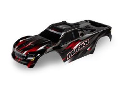 Traxxas Body, Maxx V2, red (painted, decals applied) (fits Maxx V2 with extended chassis (352mm whee