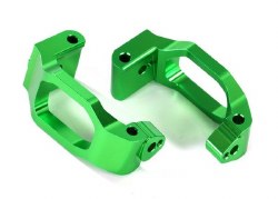 Caster blocks (c-hubs), 6061-T6 aluminum (green-anodized), left & right/ 4x22mm pin (4)/ 3x6mm BCS (