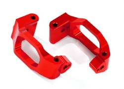 Caster blocks (c-hubs), 6061-T6 aluminum (red-anodized), left & right/ 4x22mm pin (4)/ 3x6mm BCS (4)