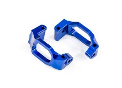 Caster blocks (c-hubs), 6061-T6 aluminum (blue-anodized), left & right/ 4x22mm pin (4)/ 3x6mm BCS (4