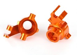 Steering blocks, 6061-T6 aluminum (orange-anodized), left & right