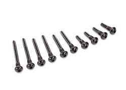 Suspension screw pin set, front or rear (hardened steel), 4x18mm (4), 4x38mm (2), 4x33mm (2), 4x43mm