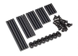 Suspension pin set, complete (hardened steel), 4X64mm (4), 4X22mm (4), 4X38mm (4), 4X33mm (4), 4X47m