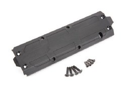 Skidplate, center/ 4x20 CCS (4)/ 3x10 CS (4) (fits Maxx V2 with extended chassis (352mm wheelbase))