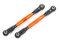 Toe links, front (TUBES orange-anodized, 7075-T6 aluminum, stronger than titanium) (88mm) (2)/ rod e