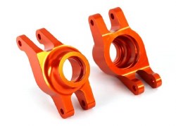 Carriers, stub axle (orange-anodized 6061-T6 aluminum) (rear) (2)