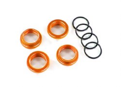 Spring retainer (adjuster), orange-anodized aluminum, GT-Maxx shocks (4) (assembled with o-ring)