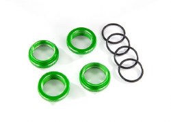 Spring retainer (adjuster), green-anodized aluminum, GT-Maxx shocks (4) (assembled with o-ring)