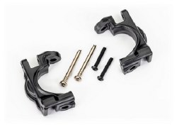 Caster blocks (c-hubs), extreme heavy duty, black (left & right)/ 3x32mm hinge pins (2)/ 3x20mm BCS