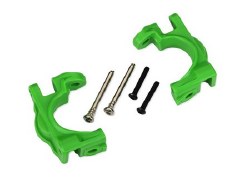 Caster blocks (c-hubs), extreme heavy duty, green (left & right)/ 3x32mm hinge pins (2)/ 3x20mm BCS