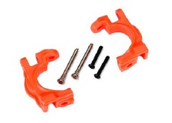 Caster blocks (c-hubs), extreme heavy duty, orange (left & right)/ 3x32mm hinge pins (2)/ 3x20mm BCS