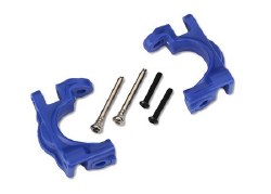 Caster blocks (c-hubs), extreme heavy duty, blue (left & right)/ 3x32mm hinge pins (2)/ 3x20mm BCS (