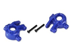 Steering blocks, extreme heavy duty, blue (left & right)/ 3x20mm BCS (2) (for use with #9080 upgrade