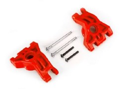 Carriers, stub axle, rear, extreme heavy duty, red (left & right)/ 3x41mm hinge pins (2)/ 3x20mm BCS