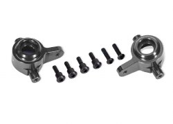 Traxxas Steering blocks, 6061-T6 aluminum (gray), left & right
