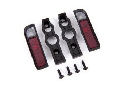 Tail light housing, black (2)/ lens (2)/ retainers (left & right)/ 2.6x8 BCS (self-tapping) (4)