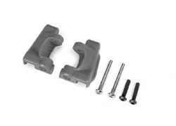 Caster blocks (c-hubs), extreme heavy duty, gray (left & right)/ 3x26mm hinge pins (2)/ 3x15mm BCS (