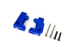 Caster blocks (c-hubs), extreme heavy duty, blue (left & right)/ 3x26mm hinge pins (2)/ 3x15mm BCS (