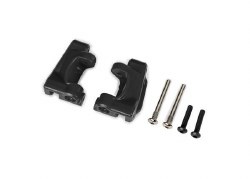 Caster blocks (c-hubs), extreme heavy duty, black (left & right)/ 3x26mm hinge pins (2)/ 3x15mm BCS