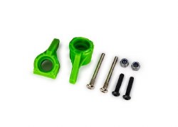 Steering blocks, extreme heavy duty, green (left & right)/ 3x26mm hinge pins (2)/ 3x15mm BCS (2) (fo