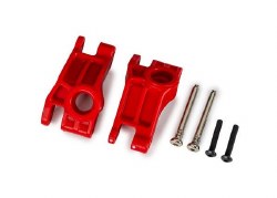 Carriers, stub axle, rear, extreme heavy duty, red (left & right)/ 3x31mm hinge pins (2)/ 3x18mm BCS