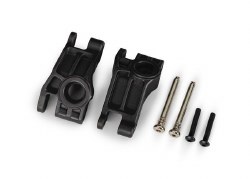 Carriers, stub axle, rear, extreme heavy duty, black (left & right)/ 3x31mm hinge pins (2)/ 3x18mm B