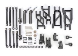 Outer Driveline & Suspension Upgrade Kit, extreme heavy duty, black (fits Rustler 2WD or Stampede 2W