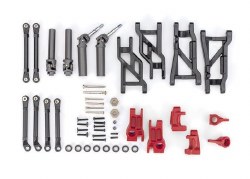 Outer Driveline & Suspension Upgrade Kit, extreme heavy duty, red (fits Slash 2WD)