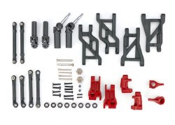 Outer Driveline & Suspension Upgrade Kit, extreme heavy duty, red (fits Bandit or Drag Slash)