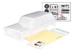 Traxxas Body, Ford Bronco (1979), complete (clear, trimmed, requires painting) (includes grille, sid