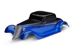 Traxxas Body, Factory Five '33 Hot Rod Coupe, complete (blue) (painted, decals applied) (includes fr