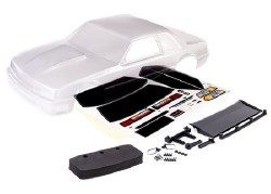 Traxxas Body, Ford Mustang, Fox Body (Clear, Requires Painting)/ Decal Sheet
