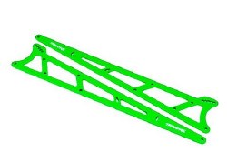 Side plates, wheelie bar, green (aluminum) (2)