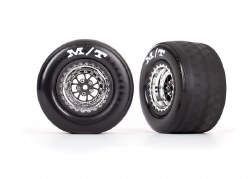 Tires & wheels, assembled, glued (Weld chrome with black wheels, tires, foam inserts) (rear) (2)