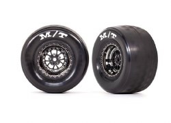 Tires & wheels, assembled, glued (Weld black chrome wheels, tires, foam inserts) (rear) (2)