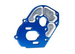 Plate, motor, lightweight machined 6061-T6 aluminum (blue-anodized) (4mm thick)/ 3x10mm CS with spli