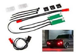 Traxxas LED light set, front, complete (red) (includes light harness, power harness, zip ties (9))