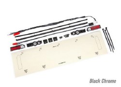 LED lights, tail lights (red)/ zip ties (9)/ tail light housings (left & right)/ tailgate trim (blac