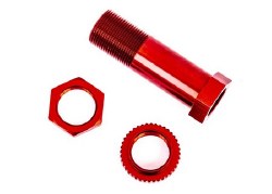 Servo Saver Post/ Adjuster Nut/ Locknut (Red-Anodized, 6061-T6 Aluminum) (1 Each)