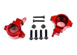 Steering Blocks, 6061-T6 Aluminum (Red-Anodized), Left & Right