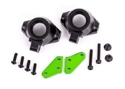 Steering block arms (aluminum, green-anodized) (2)/ steering blocks, left & right