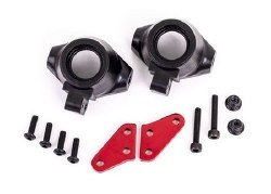 Steering block arms (aluminum, red-anodized) (2)/ steering blocks, left & right