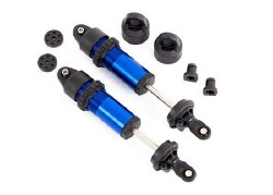 Shocks, GT-Maxx, aluminum (blue-anodized) (fully assembled w/o springs) (2)