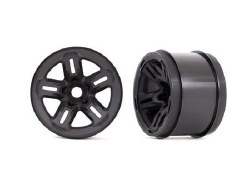 Wheels, 3.8" (black) (2) (17mm splined)